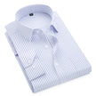 Men Shirt Striped Long Sleeve Plaid Dress Formal Shirt Casual Slim Fit Pocket High Quality Business Plus Size Dropshipping