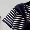 Women's T-shirt Summer New T Shirt Women Fake Two-piece Knitted Striped Short Sleeve Tshirt Casual Korean Fashion Poleras Mujer