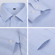 Men Shirt Striped Long Sleeve Plaid Dress Formal Shirt Casual Slim Fit Pocket High Quality Business Plus Size Dropshipping