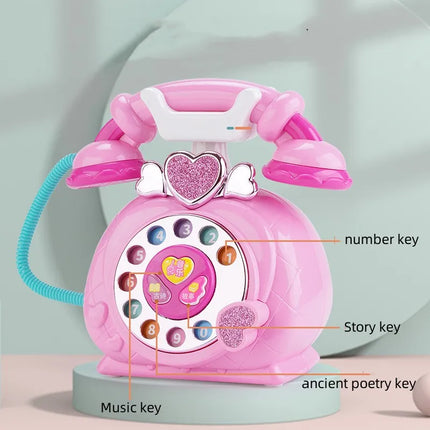 Telephone Toy Storytelling Machine Cognition Enlightenment Baby Musical Toys for Toddlers Early Educational Toy Birthday Gift