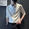 Men's Shirt for Office Formal Black Male Shirts Dress Plain Regular Fashion Man 2024 Cheap Brand Original with Sleeves Button Up