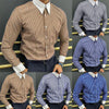 Men Casual Striped Shirt Slim Fit Long Sleeve Formal Business Dress Shirt Top Collared Male Striped Shirt