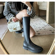 2024 New Women Boots   Boots-Women Female Shoes Winter Footwear Over-the-Knee Genuine Leather High Heel Rubber