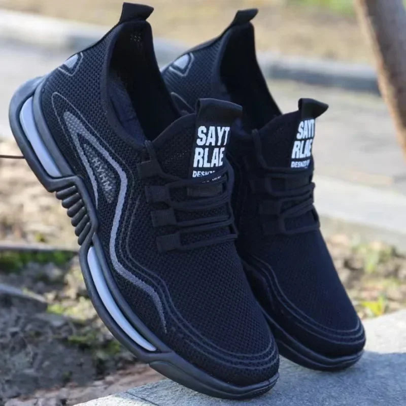 Men Tennis Shoes 2025 Hot Sale Breathable Non-slip Platform Fashion New Korean Running Shoes Black Sneakers Shoes for Outdoor