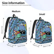 Brawleds Funny Game Backpack for Men Women Casual High School Business Daypack Laptop Shoulder Bag with Pocket
