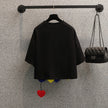 2025 New Women T-shirts Casual Harajuku Love Patchwork Tops Tee Summer Female T shirt Short Sleeve T shirt For Women Clothing