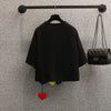 2025 New Women T-shirts Casual Harajuku Love Patchwork Tops Tee Summer Female T shirt Short Sleeve T shirt For Women Clothing