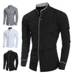 Male Shirt Fabulous Formal Wear Men Shirt Formal Contrast Color Line Autumn Shirt for Meetings