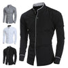 Male Shirt Fabulous Formal Wear Men Shirt Formal Contrast Color Line Autumn Shirt for Meetings