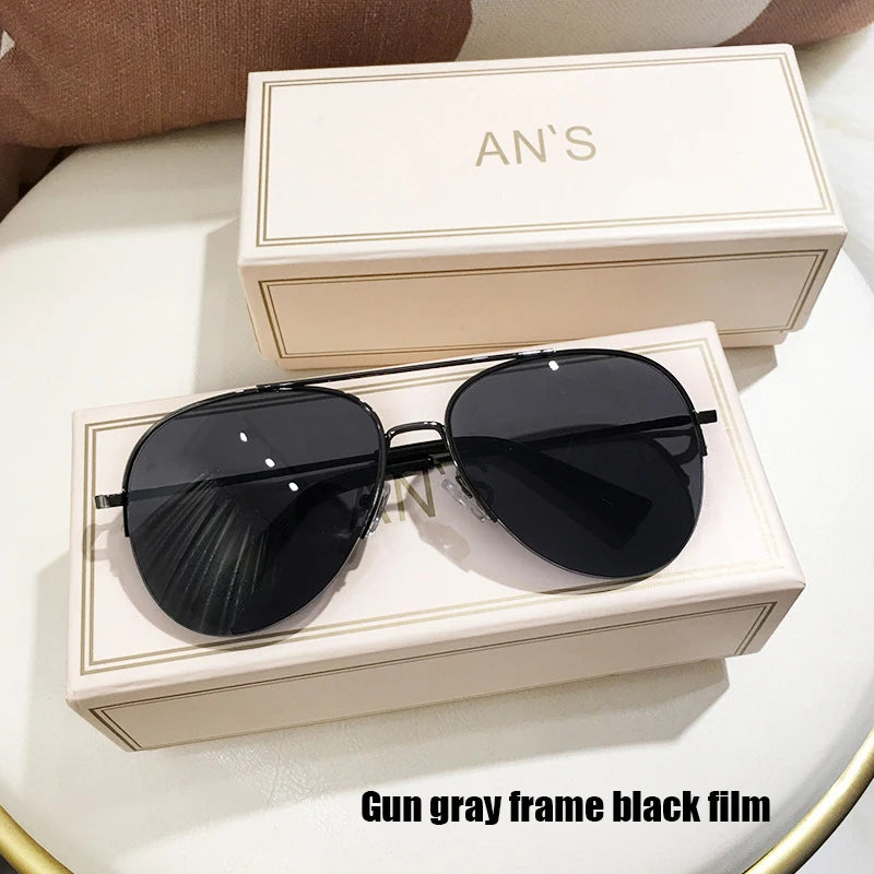 Brown Sunglasses For Men, High-end Polarized Sunglasses For Driving, Large Frame, Large Face Sunshade
