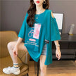 Women's T-shirt Graphic Cotton Short Sleeve Top Female Off Shoulder Summer Outfit Y2k Clothes Clothing Sales Korean Streetwear
