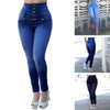 Vintage Women's Jeans Mom Jeans High Waist Blue Washed Fashion Tight Straight Denim Pencil Pants Streetwear Femme Trousers 2023