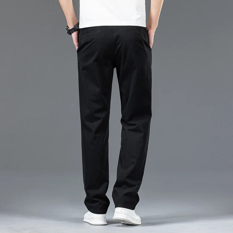 Men Formal Occasion Business Work Pants Male Basic Solid Straight Leg Casual Pants High Quality Brand Versatile Outdoor Trousers
