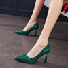 Shoes For Women 2025 High Heels Ladies Summer Footwear Pointed Toe Red Pumps Evening On Heeled Casual Social Korean Style Slip