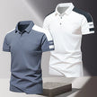 Men's POLO shirt, summer ice silk high-end business casual short sleeved T-shirt, solid color thin pure cotton lapel top