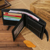 Wallet men's clip-on cowhide wallet men's 2023 coin purse small clutch bag men's coin purse coin purse short wallet