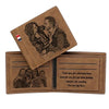 Custom Photo Engraved Wallet Engraving Picture Wallet PU Leather Bifold Wallet Festival Gifts For Him Custom Personalized Wallet