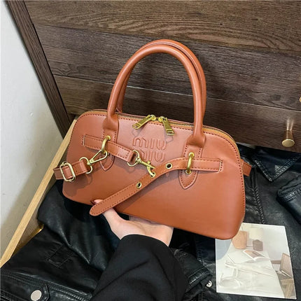 Popular Shoulder Bag for Ladies - Leather Crossbody Handbag By Famous Designer with Classic Elegant Design