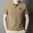 The 2025 new men's top POLO shirt is comfortable for work, meetings, casual outdoor, breathable, sweat-absorbent, simple and ele
