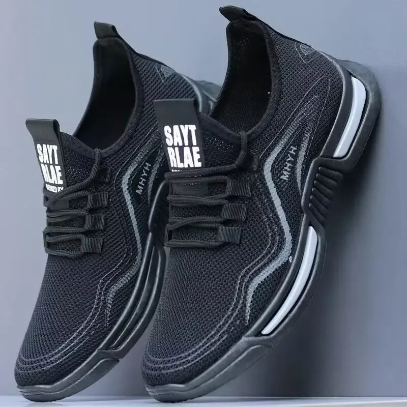 Men Tennis Shoes 2025 Hot Sale Breathable Non-slip Platform Fashion New Korean Running Shoes Black Sneakers Shoes for Outdoor