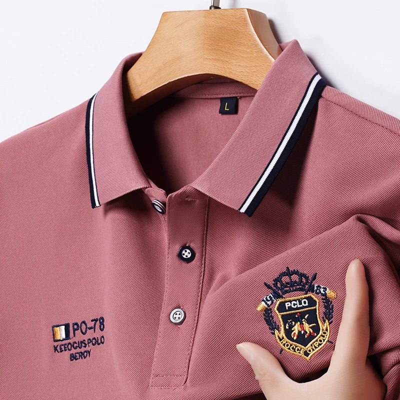 2025 New Designer Customized High end Polo Shirt for Men with Polo Collar and Short Sleeve, Summer Top, Loose and Fashionable