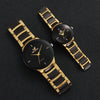 1/2PCS Couple's Watches Fashion Stainless Steel Band Men Women Analog Quartz Watches Set