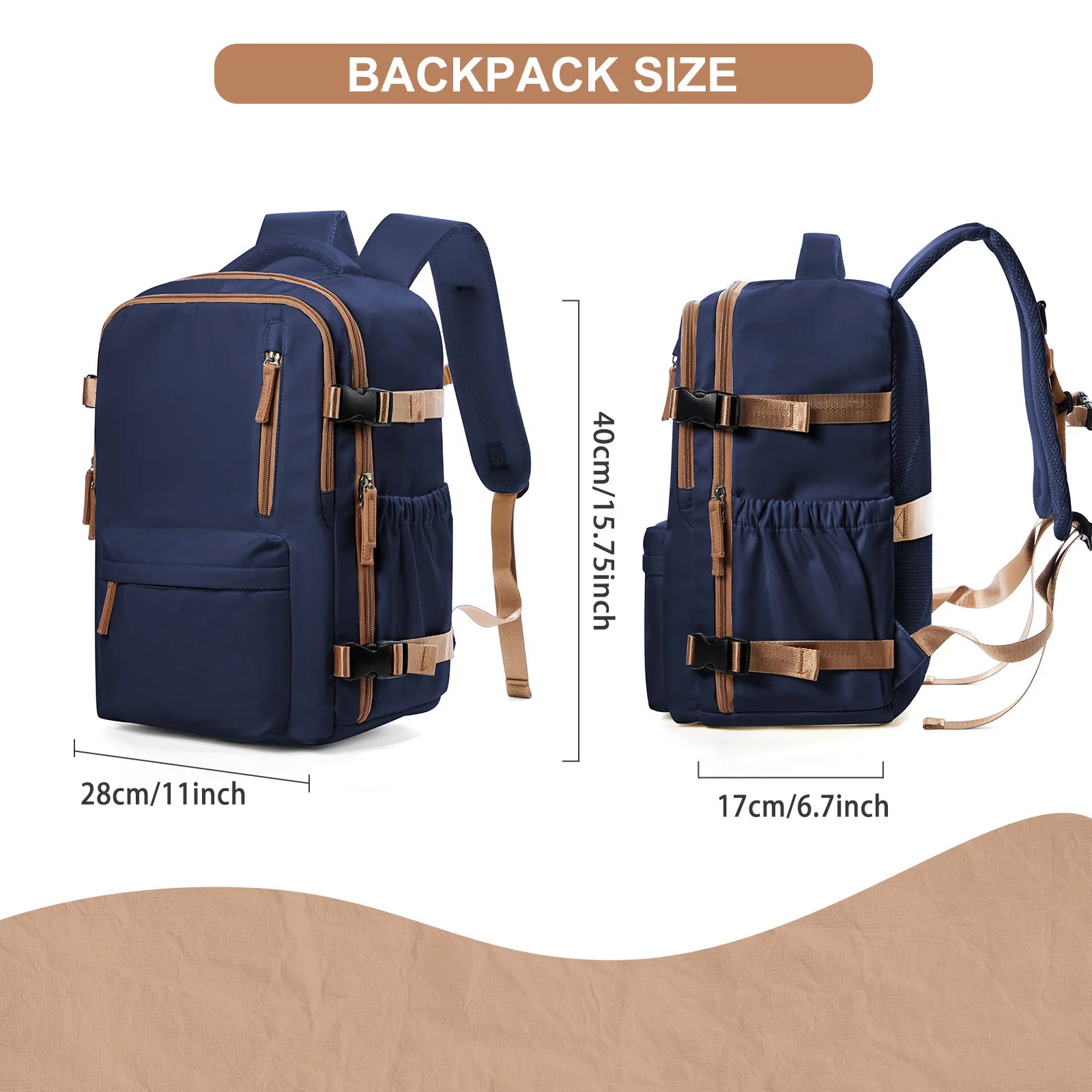 Men Travel Backpack  Airplane Bag Hand Luggage Multifunction Daybacks Carry-Ons Laptop Backpack Women Cabin Bags, Shool Backpack