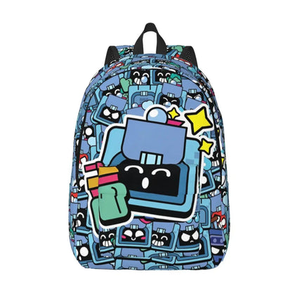 Brawleds Funny Game Backpack for Men Women Casual High School Business Daypack Laptop Shoulder Bag with Pocket