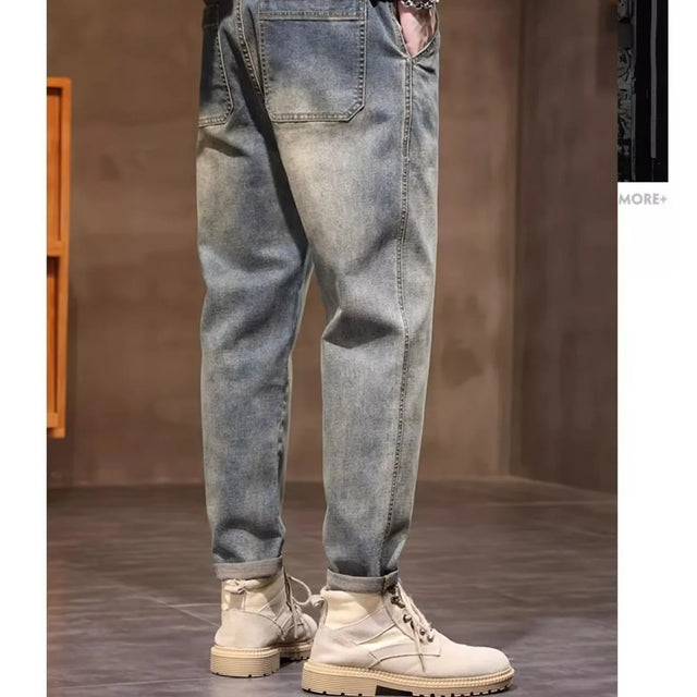 Jeans men's 2025 new summer thin style trendy brand straight tube loose men's pants casual sports pants