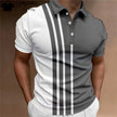 Fashion Polo Shirt For Men 3d Stripe T-Shirt Tops Summer Short Sleeve High Quality Polo Shirts Black Tees Casual men's Clothes