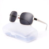 Men's and women's fashion trends, street, summer sun shading, beach tourism, metal round frame, gray fashion glasses: with box