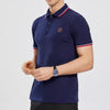 2024 New Men's Polo Top Casual Fashion Commuter Versatile Solid Color Men's Top Summer Fashion Business Men Pure Cotton Polo Top