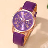 Reloj Mujer Fashion Women Watches Ladies Purple Leather Quartz Wrist Watch for Women Bussiness Casual Watch Relogio Feminino