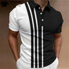 Fashion Polo Shirt For Men 3d Stripe T-Shirt Tops Summer Short Sleeve High Quality Polo Shirts Black Tees Casual men's Clothes