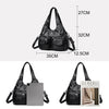 2024 New Women Handbags Fashion Retro Ladies Single Shoulder Bags Large Capacity High Quality Soft Leather Female Crossbody Bags