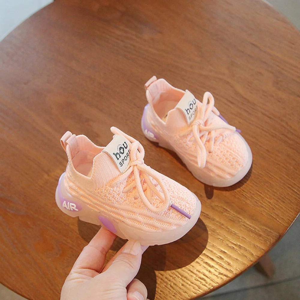 Baby Shoes Newborn Girls Sneaker Boys First Walkers Kids Toddlers Soft Soles Non-slip Sneakers Baby Korean Style Shoes