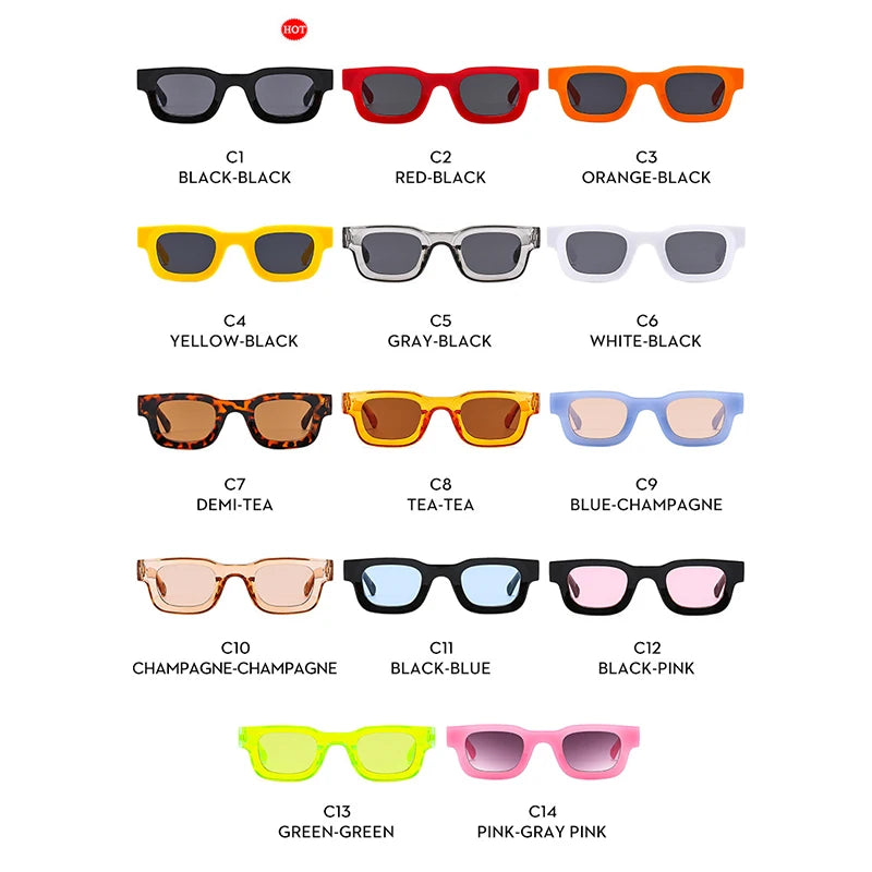 Popular Small Square Sunglasses for Men New Classic Fashion Design Retro Man Sun Glasses Goggles Eyewear Gafas De Sol Mujer