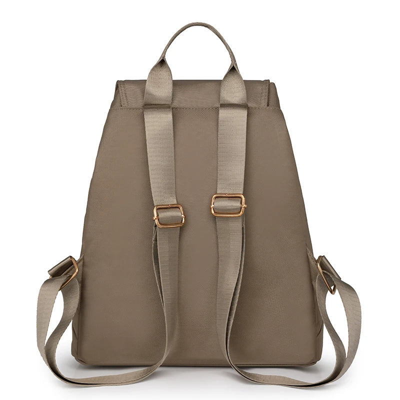 Ladies' Double-shoulder Bag Retro Top Zipper Travel Backpack Student Schoolbag Casual Simple Bag Solid Color. Suitable for ladie
