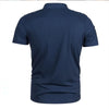 Men's Polo Shirts Short Sleeve Breathable Casual Turn Down Collar T-shirt Labelled Tactical Tees Trendy Streetwear