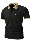 Polo de verano masculino europeo, camiseta de manga corta con solapa masculina, ropa callejera casual, camiseta para correr