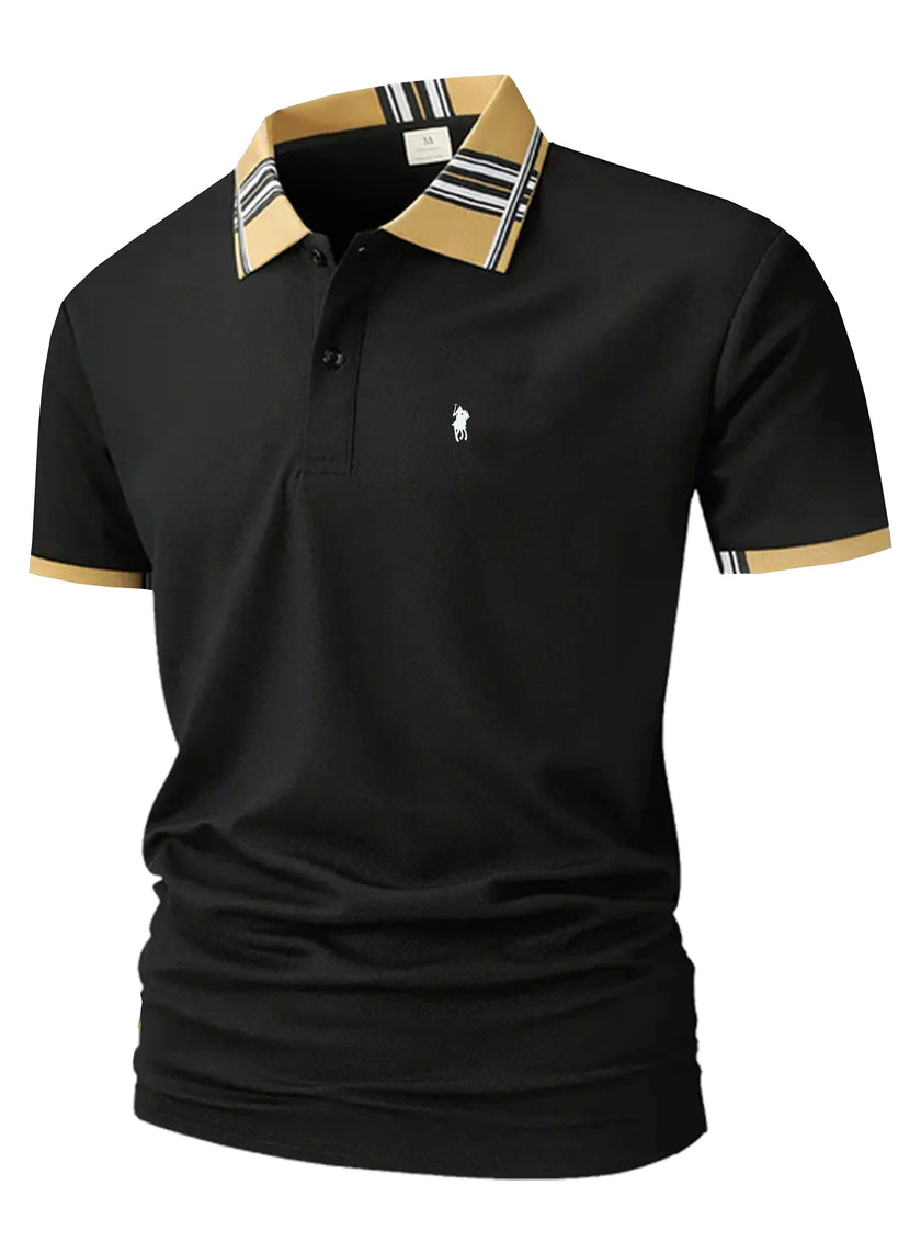 Polo de verano masculino europeo, camiseta de manga corta con solapa masculina, ropa callejera casual, camiseta para correr