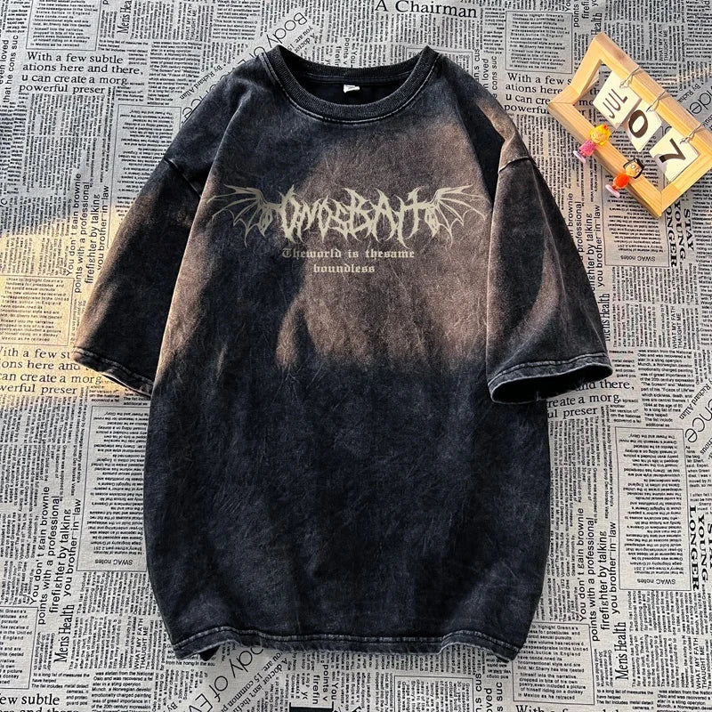 Men's T-Shirt High Quality Printed Male Clothing Fashion Casual Short Sleeved Loose Oversized Shirt Street Harajuku Tops Tees