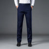 Men's lightweight business casual pants with micro elasticitymen's quick drying pantsnew straight leg office black deep bluepant