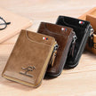 Wallet Leather Business Card Holder Zipper Purse Luxury Wallets for Men RFID Protection Purses Carteira Masculina Luxury.-A-DH
