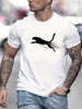 2024 T-shirt Summer New 100% Cotton Fashion Men's English Letter Print Pattern Casual Loose Street Fitness High Quality Top