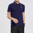 2024 New Men's Polo Top Casual Fashion Commuter Versatile Solid Color Men's Top Summer Fashion Business Men Pure Cotton Polo Top