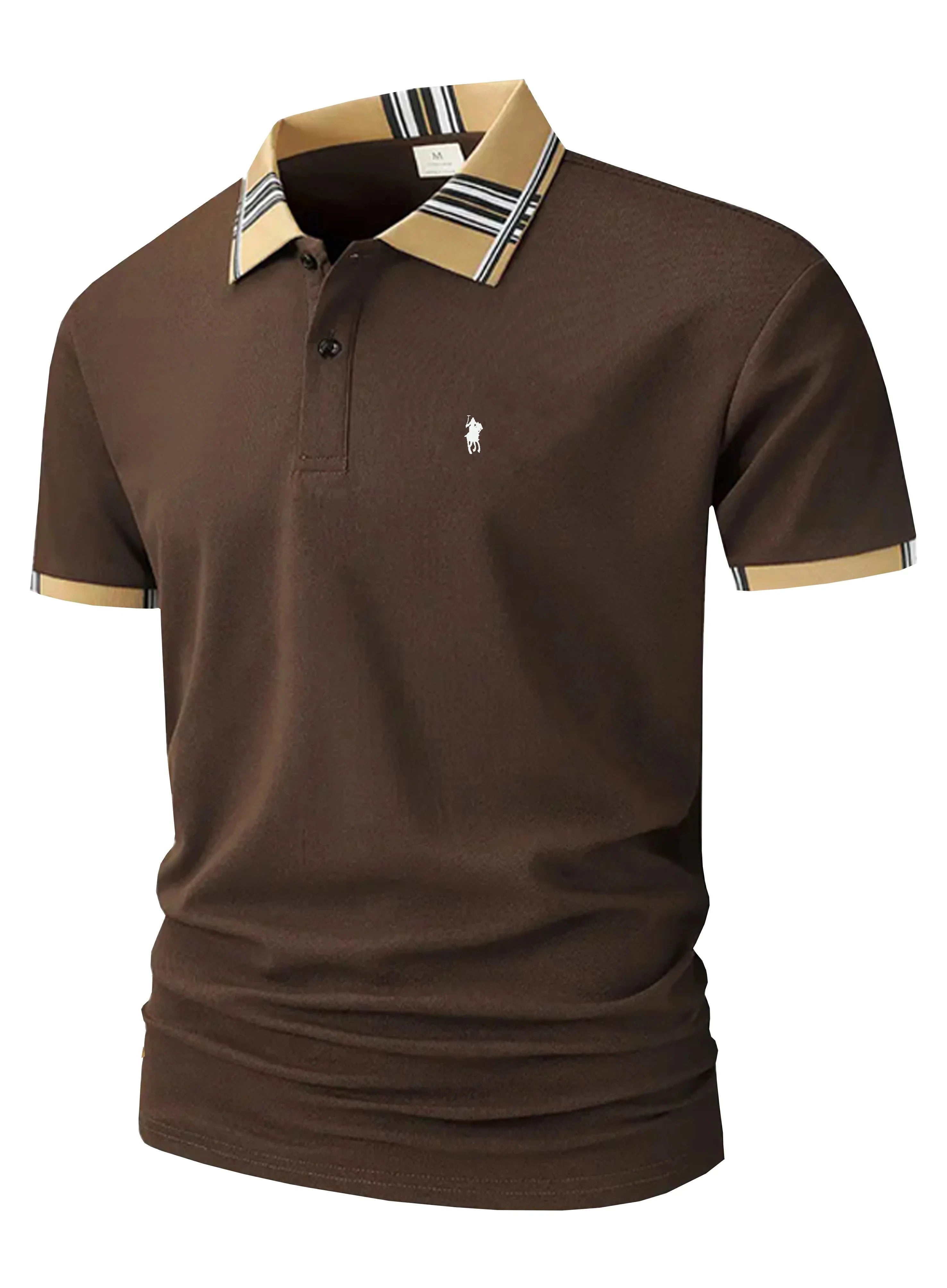 Polo de verano masculino europeo, camiseta de manga corta con solapa masculina, ropa callejera casual, camiseta para correr