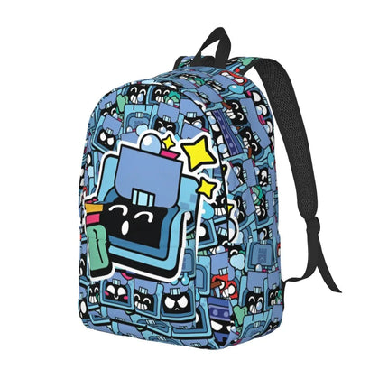 Brawleds Funny Game Backpack for Men Women Casual High School Business Daypack Laptop Shoulder Bag with Pocket