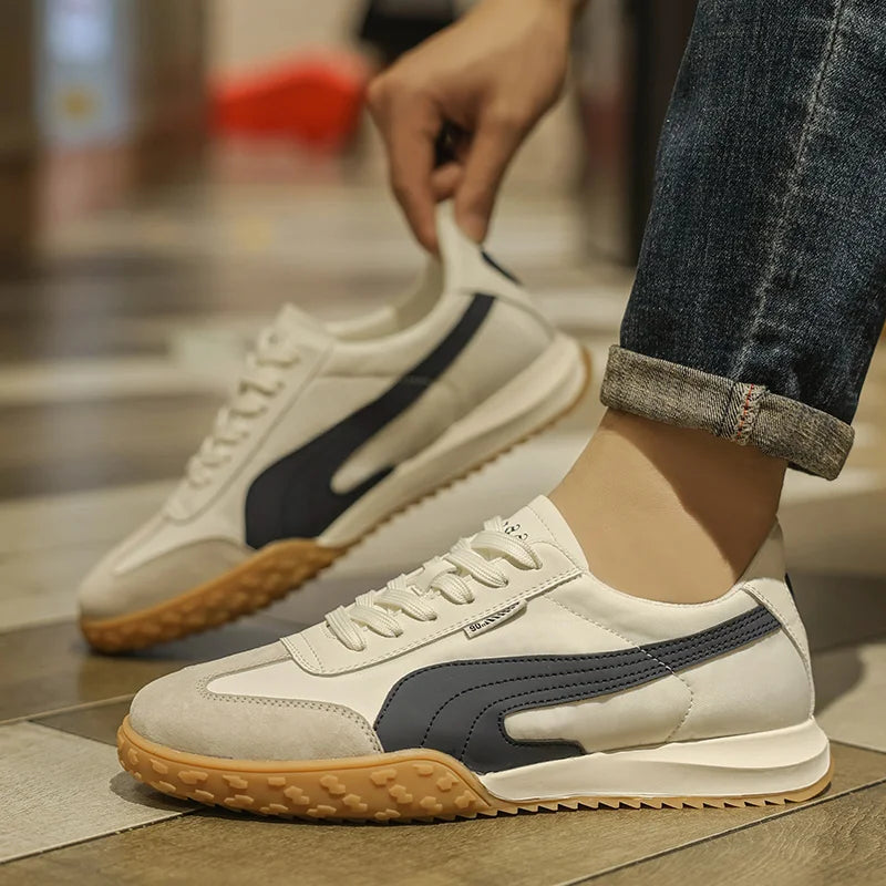 Men's Shoes 2025 Spring New Classic Board Shoes Fashion Senior Sense Retro Shoes Wear-resistant Non-slip Street Casual Shoes