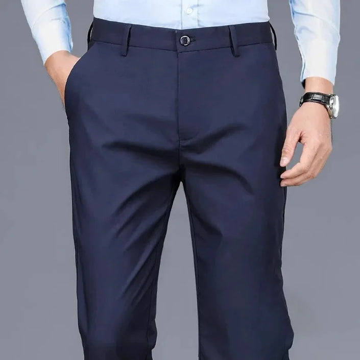 TRAF Autumn And Winter Thick Men's Fashion Comfortable Casual Long Pants Four-Sided Elastic Pants Loose Straight Leg Suit Pants
